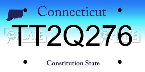 TT2Q276 Connecticut License Plate