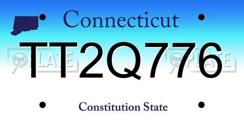 TT2Q776 Connecticut License Plate
