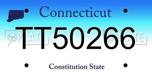 TT50266 Connecticut License Plate