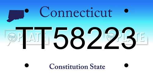 TT58223 Connecticut License Plate