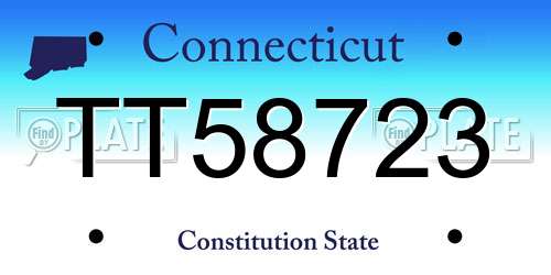 TT58723 Connecticut License Plate