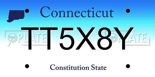 TT5X8Y Connecticut License Plate