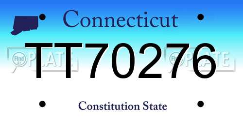 TT70276 Connecticut License Plate