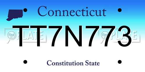TT7N773 Connecticut License Plate