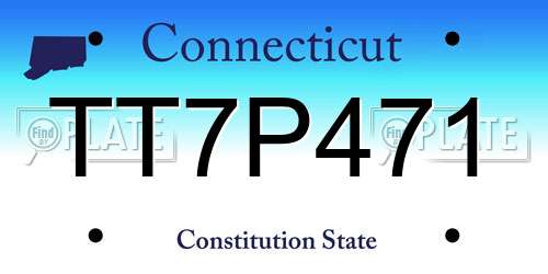 TT7P471 Connecticut License Plate
