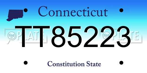 TT85223 Connecticut License Plate