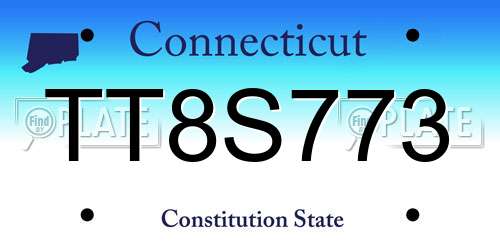 TT8S773 Connecticut License Plate