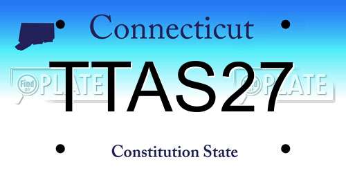 TTAS27 Connecticut License Plate
