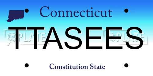 TTASEES Connecticut License Plate