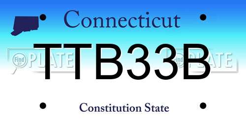 TTB33B Connecticut License Plate