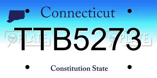 TTB5273 Connecticut License Plate