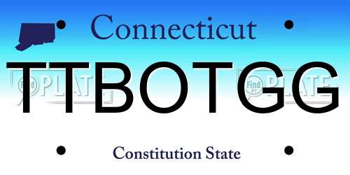 TTBOTGG Connecticut License Plate