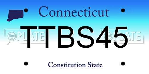 TTBS45 Connecticut License Plate