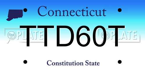 TTD60T Connecticut License Plate