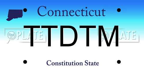 TTDTM Connecticut License Plate