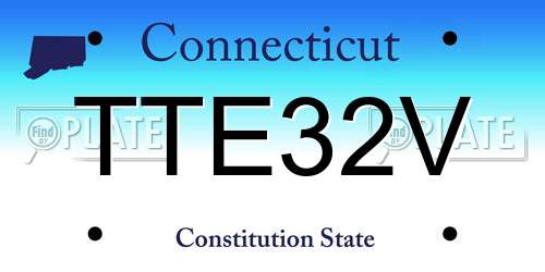 TTE32V Connecticut License Plate