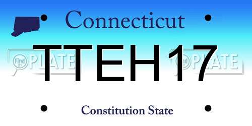 TTEH17 Connecticut License Plate