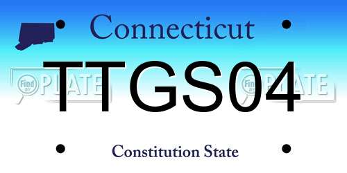 TTGS04 Connecticut License Plate
