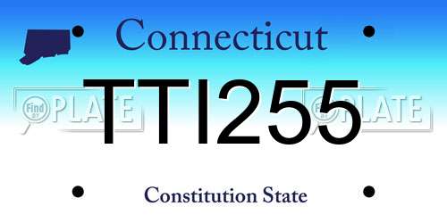 TTI255 Connecticut License Plate