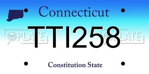 TTI258 Connecticut License Plate