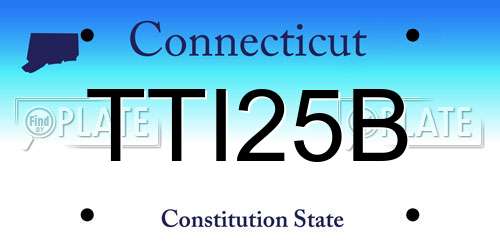 TTI25B Connecticut License Plate