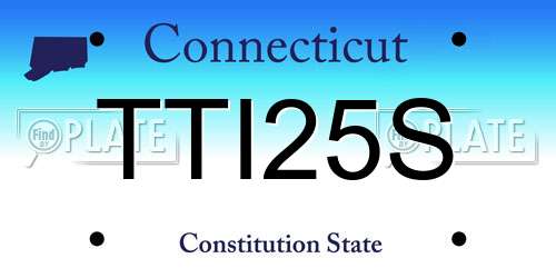 TTI25S Connecticut License Plate
