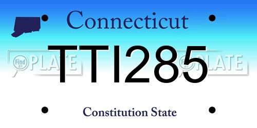 TTI285 Connecticut License Plate