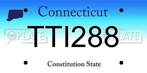 TTI288 Connecticut License Plate