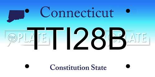 TTI28B Connecticut License Plate