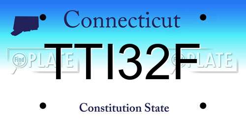 TTI32F Connecticut License Plate