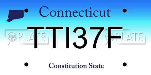 TTI37F Connecticut License Plate