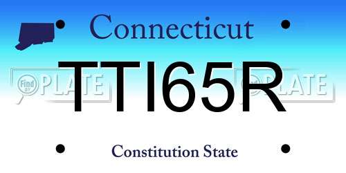 TTI65R Connecticut License Plate