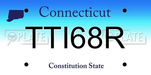 TTI68R Connecticut License Plate