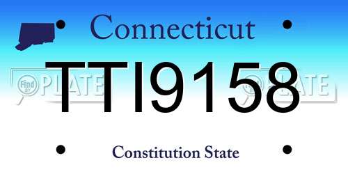 TTI9158 Connecticut License Plate