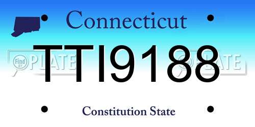 TTI9188 Connecticut License Plate