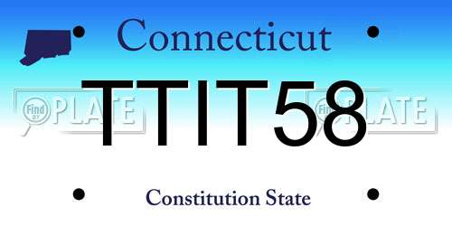 TTIT58 Connecticut License Plate