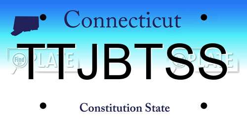 TTJBTSS Connecticut License Plate