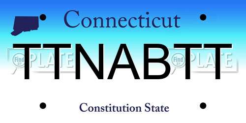 TTNABTT Connecticut License Plate