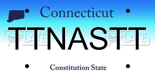 TTNASTT Connecticut License Plate