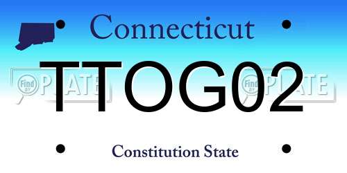 TTOG02 Connecticut License Plate