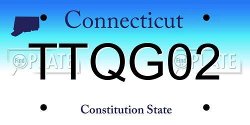 TTQG02 Connecticut License Plate