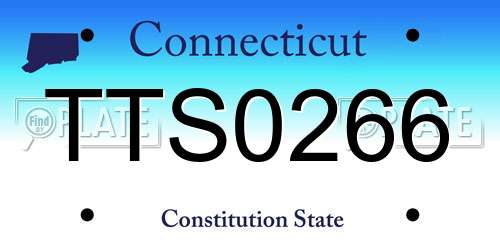 TTS0266 Connecticut License Plate