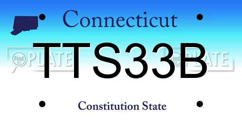TTS33B Connecticut License Plate