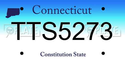 TTS5273 Connecticut License Plate