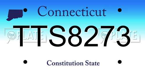 TTS8273 Connecticut License Plate