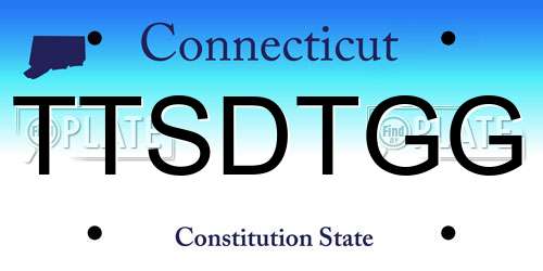 TTSDTGG Connecticut License Plate