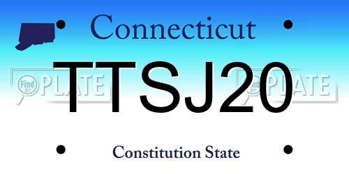 TTSJ20 Connecticut License Plate