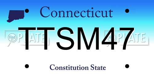TTSM47 Connecticut License Plate