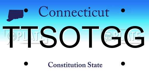 TTSOTGG Connecticut License Plate