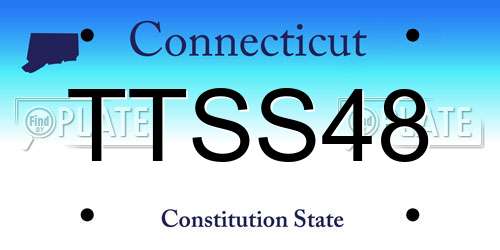 TTSS48 Connecticut License Plate